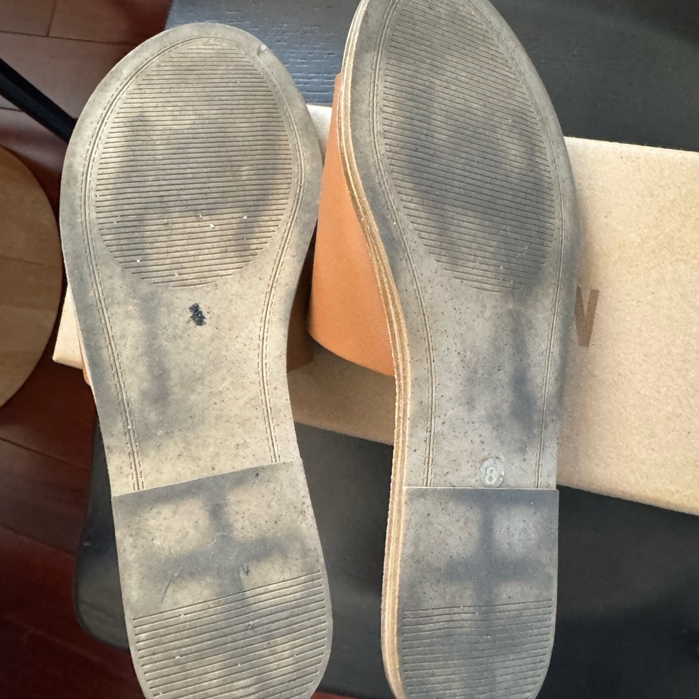 Steve Madden Tan Leather Minimalist Slide Sandals size 8 - Picture 6 of 6